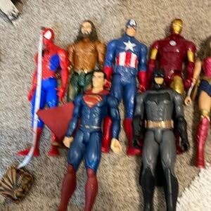 Action Figures. Bendable plastic action figures.